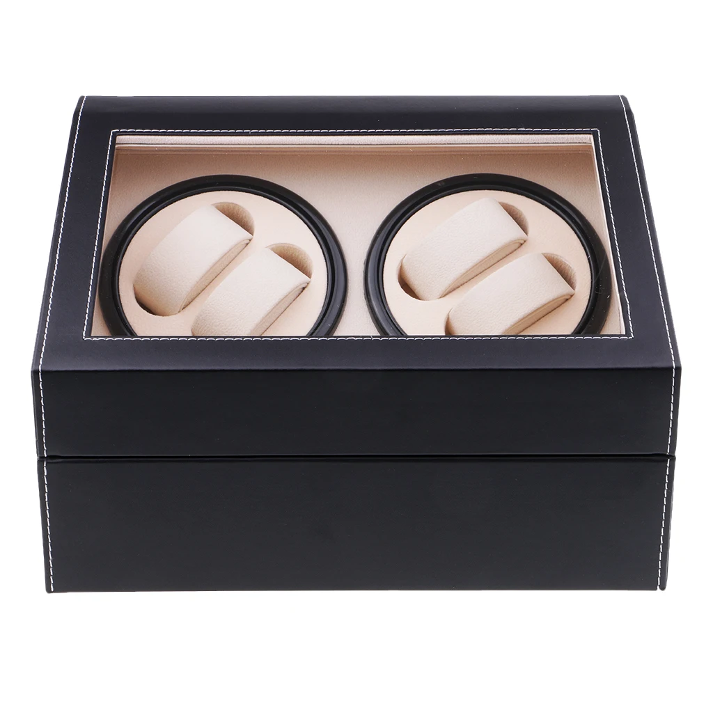 

Automatic Rotating Watch Box Electric Swinging Watch Display Box Case -Black
