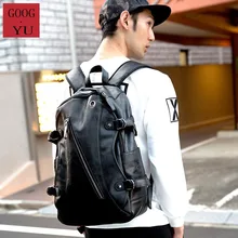 Trendy Side Buckle Ornament Trendy Contrast Color Casual Backpack Front Inclined Zipper Women Men Fashion School Bag Travel Bag zipper front backpack with tassels