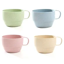 250 мл детская кофейная чайная чашка Пшеничная солома круглые пластиковые тумблеры чашки кружки чайник-фляга чашка для молока