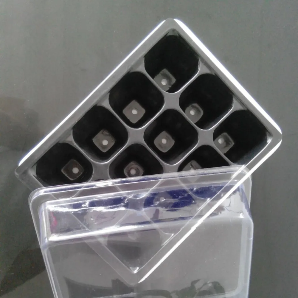 Прочные 12 ячеек отверстие кассеты для рассады семена растений коробка для выращивания поддоны для растений