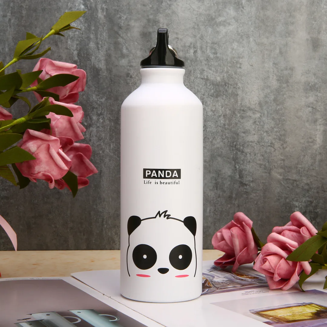 Portable Outdoor Sports 500ML Bicycle Water Bottle Cycling Bicycle Camping Cartoon Aluminum Alloy Water Bottle High Quality