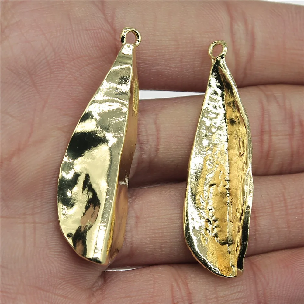 

WYSIWYG Geometric Charms Pendant DIY Jewelry Findings High Quality KC Gold Tone 15x46mm 5pcs/lot For Earring Making
