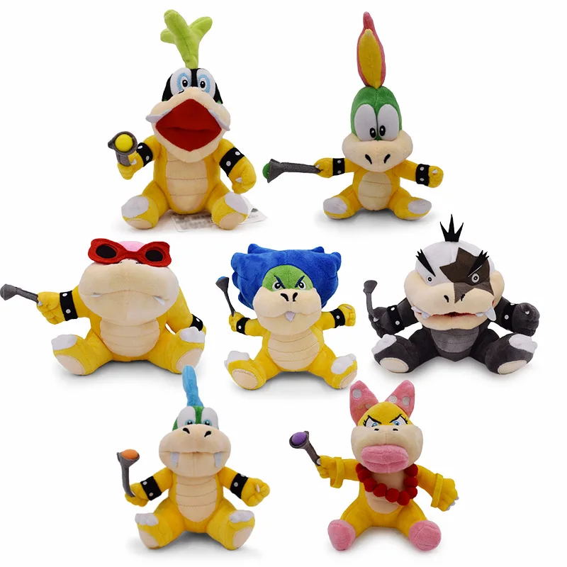 

6-10" Super Mario Bros Koopalings Wendy Larry Iggy Ludwig Roy Morton Lemmy O.Koopa Koopa Soft Plush Toys Cartoon Peluche Doll