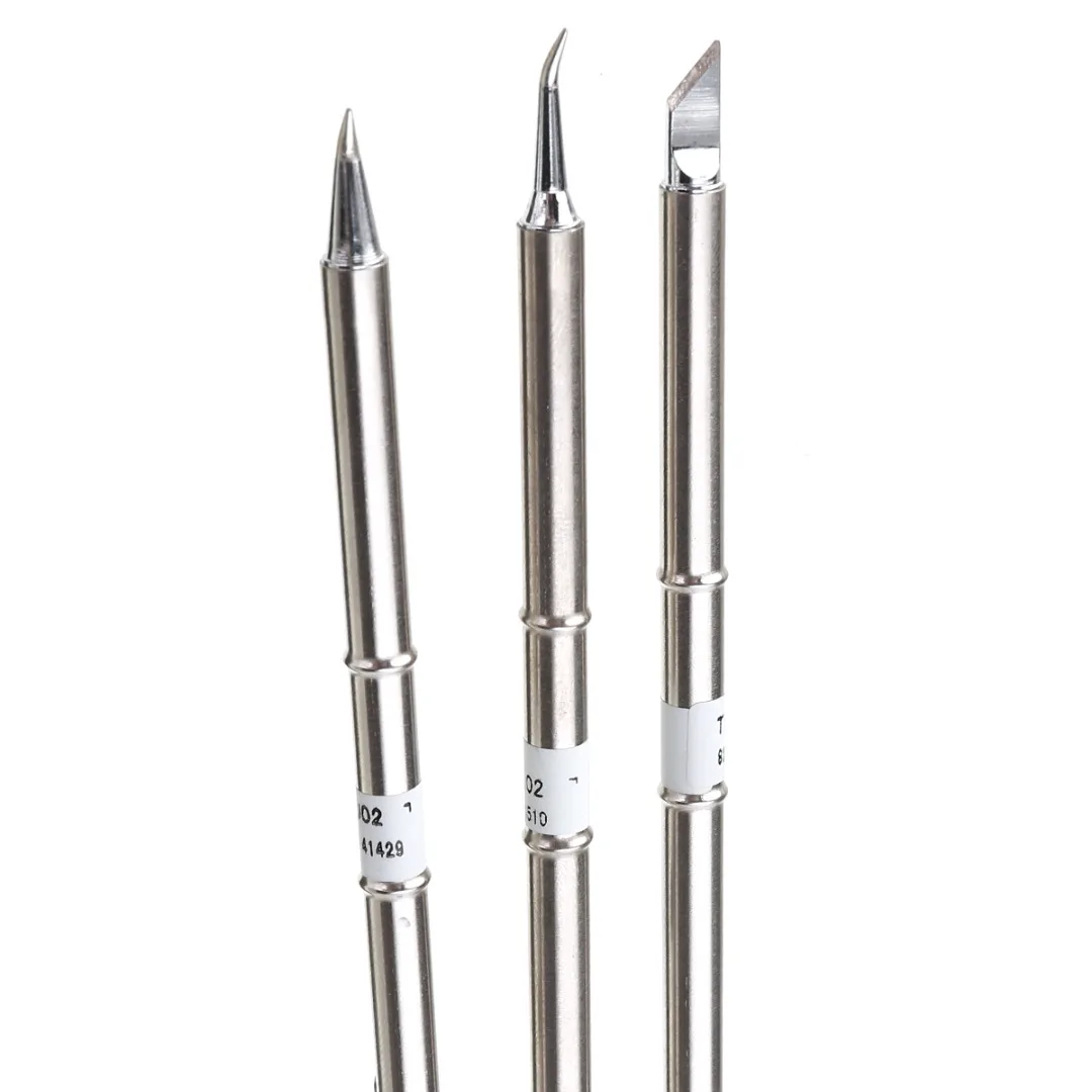 Silver 155mm Length Soldering Iron Tips Solder Station Tip T12-KR / T12-JI02 / T12-J02 For HAKKO