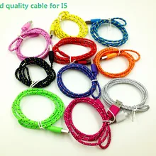 2000 шт./лот DHL Быстрая Высокое качество 1 м 3 фута Ткань Нейлон Плетеный 8-контактный USB зарядное устройство кабель синхронизации данных для iphone 8 7 6 6s 5 5S X