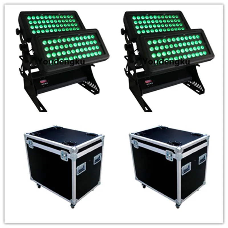 

2 pieces with flightcase Waterproof IP65 Wall Washer LED 96X18W RGBWA UV 6IN1 LED City Color DMX outdoor led lights wall washer