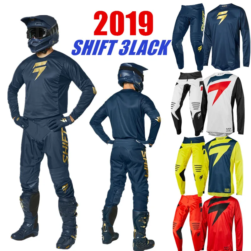 

Shift 3lack Mx Jersey And Pant Top ATV BMX Motocross Combo Racing Dirt Bike Suit 4 Color Motorcycle Clothing