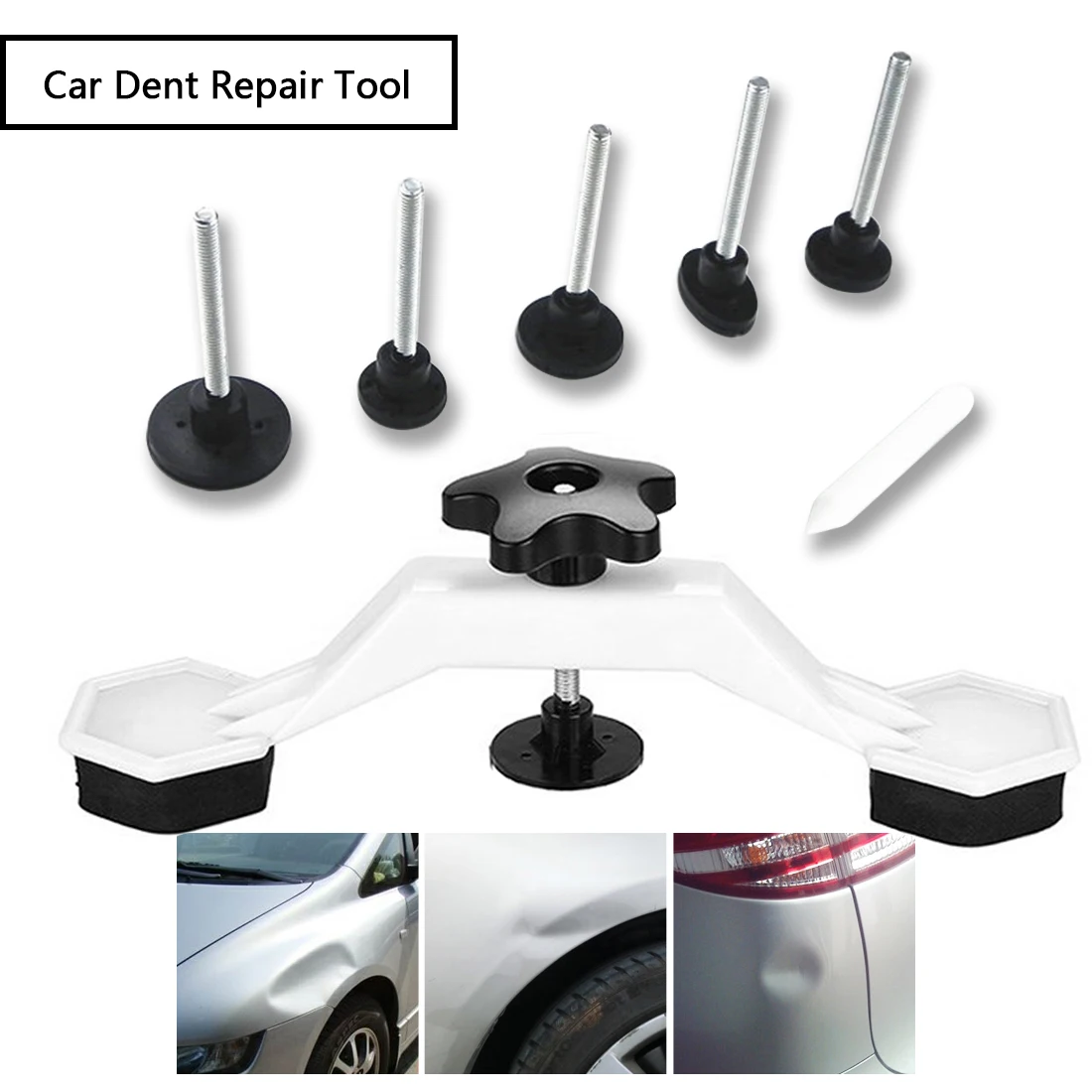 

Repair Tool Kit 8pcs Instrument Fix Dent Paintless Auto Car Body Damage Pulling Bridge Removal Glue Tab Tool Hand Tool Set Newly