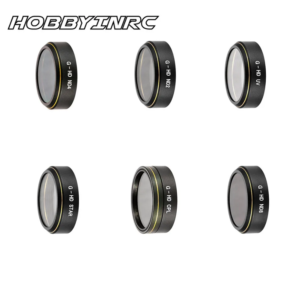 

HOBBYINRC 6Pcs/1 Set UV ND4 ND8 ND16 ND32 CPL Lens Filters combo for DJI Phantom 4 Advanced 4 PRO 4PRO+