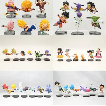 

Anime Dragon Ball Son Goku Gohan Vegeta Trunks No. 18 Piccolo Bulma PVC Action Figure Collectible Model doll toy 9cm (6pcs/set)