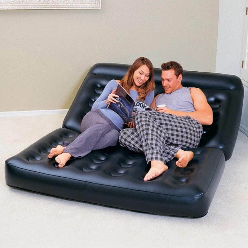 Inflatable Folding Sofa Bed Living Room Furniture Bean Bag Chair Air Couch Lazy Floor Sofa Recliner Puff asiento with Pump