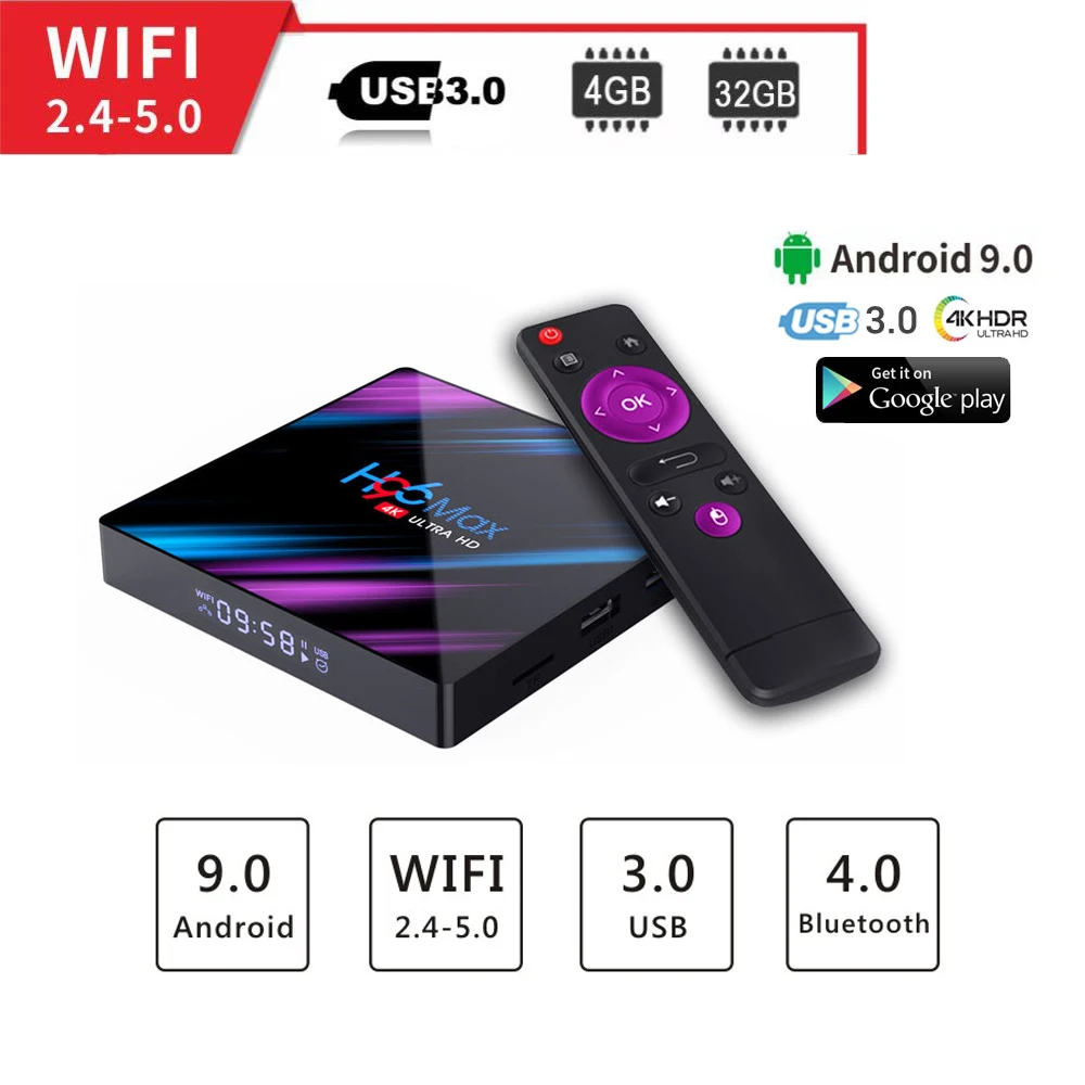 

2gb ram android tv box 4K smart tv box smart tv h96 max RK3318 Support Online Youtube android box 9.0 Wifi Google player