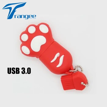 

Trangee Cat Paw Red USB 3.0 16GB 32GB 64GB USB flash drives pen drive super speed usb memory stick pendrive