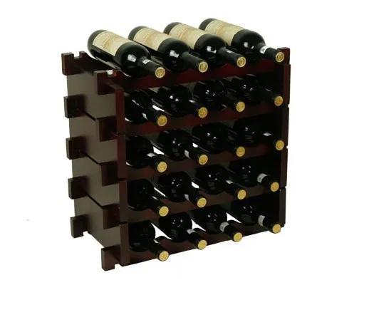 Деревянная винная рама для вина Высококачественная деревянная накладка для дисплея креативное вино - Цвет: Черный