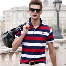 Королевский классический бренд Tace& Shark Мужские Поло рубашка для мужчин лето г. хлопок короткий рукав полосатый Повседневная рубашка-поло бизнес поло