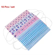 10 шт./компл.-ткани цветочные анти-пыли рот маски одноразовые