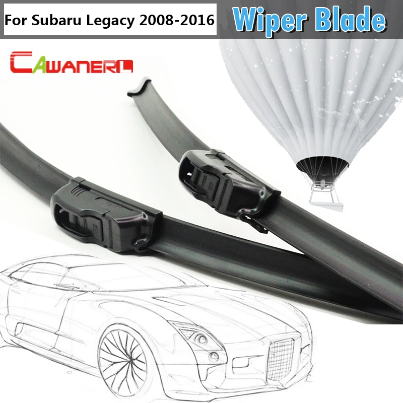 Cawanerl 1Pair Car Soft Rubber Windshield Wiper Blade Windscreen Wiper