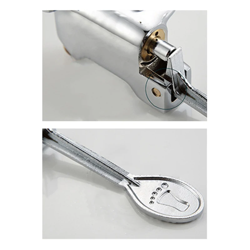 

Silver Copper Single Water Tap Faucet Floor Foot Pedal Control Switch Valve