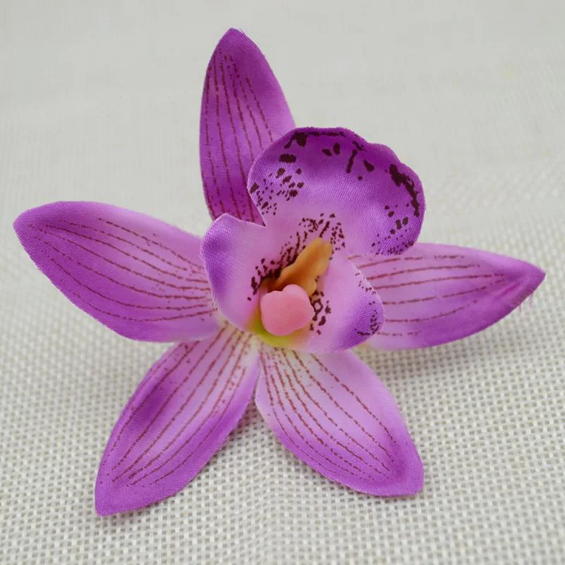 5 шт. искусственный цветок для дома Cymbidium имитация шелка бабочка Орхидея