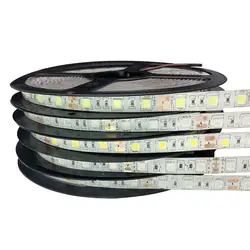 RGB светодиодные ленты SMD 5050 5 м теплый белый водостойкий гибкий диод клейкие 44 Ключ ИК пульт дистанционного Контроллер RGB 12 В светодио дный в