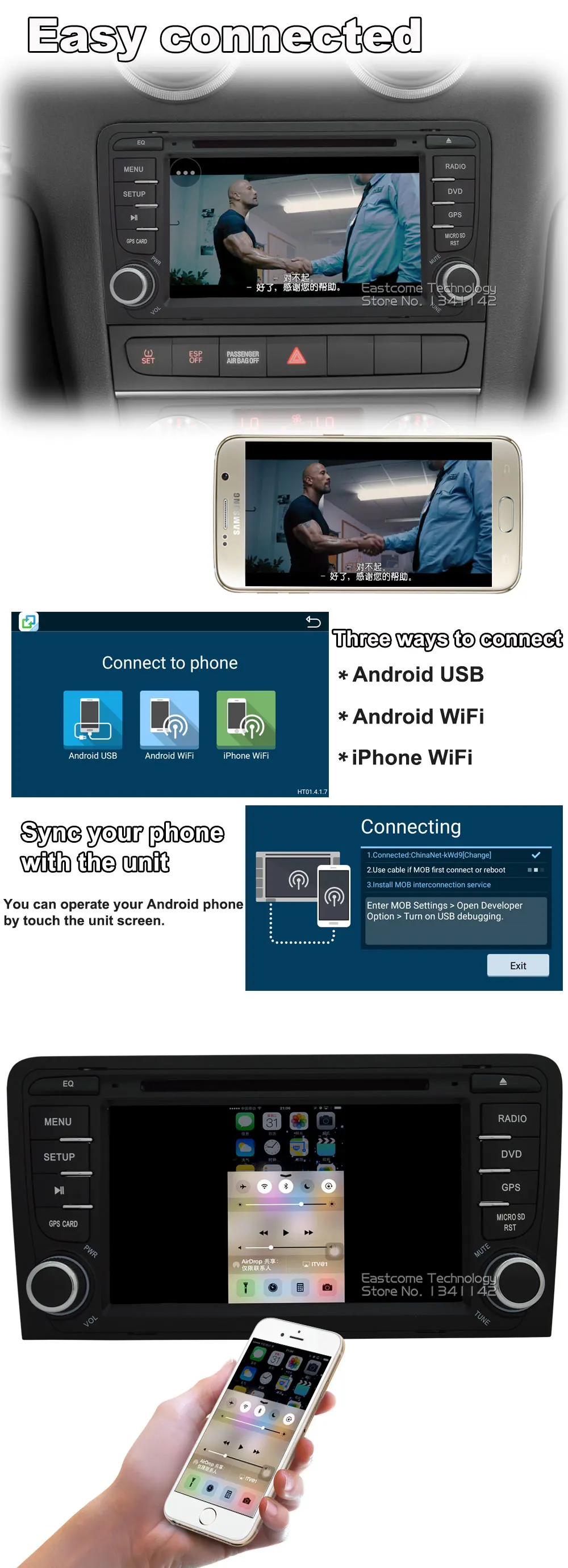 Clearance Pure Android 6.01 Car DVD For AUDI A3 2003 2004 2005 206 2007 2008 2009 2010 2011 R3 RS3 With Octa core GPS Radio Backup Camera 14