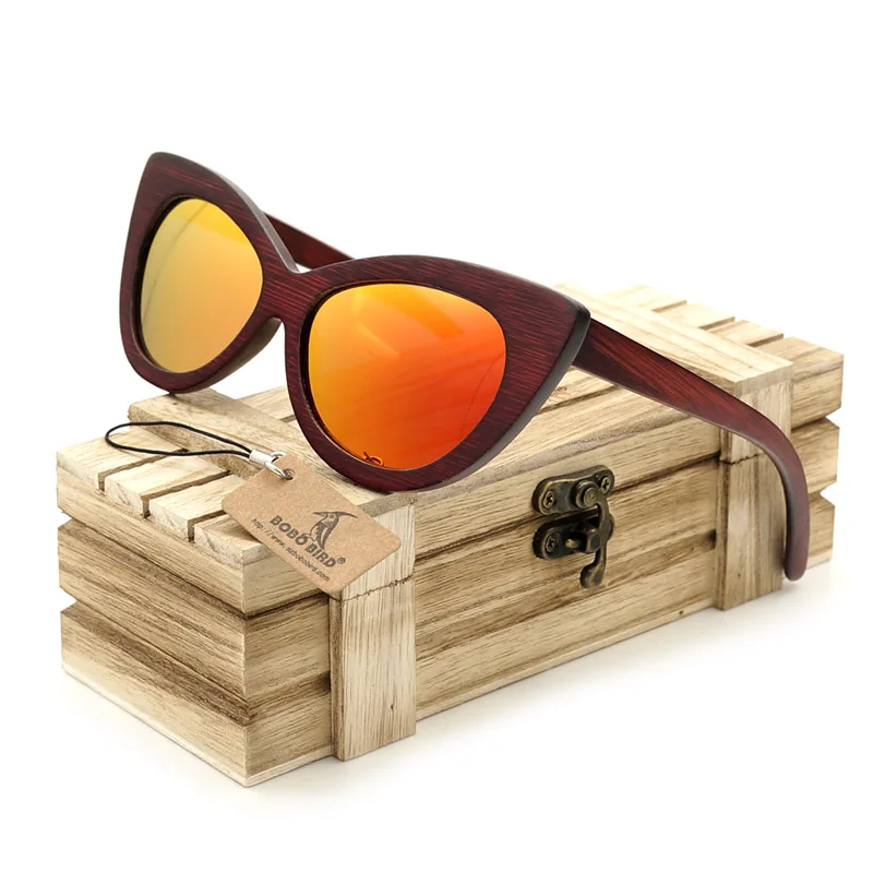 

BOBO BIRD Wood Sunglass Mens Oculos de sol Sun glasses Square Women Men Top brand Designer Glasses mirror colorful
