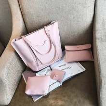 Для женщин однотонные Цвет Кроссбоди сумка Сумки личи кожаный кисточкой сцепления держатель для карт сумки 4 шт./компл