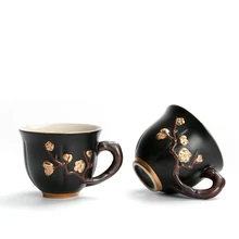 PINNY разрисованная вручную керамика чайная чашка высокого качества 3D сливовый узор чайная чашка в японском стиле чайный набор кунг-фу керамические кружки для чая