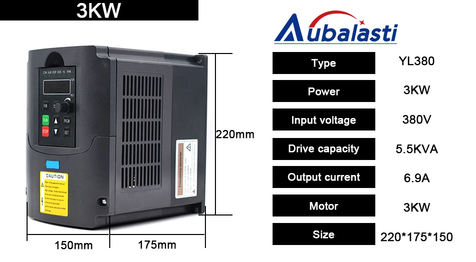 Aubalasti инвертор 3kw4kw 5.5kw7.5kw 380 В преобразователь частоты однофазный вход и 3 фазы выход 400 Гц 7A использование для станка с ЧПУ