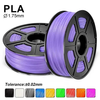 

SUNLU PLA 3D Printer Filament 1.75mm Eco-friendly Accurate Dimension +/-0.02mm 1KG With Spool Degradable Sublimation Blanks