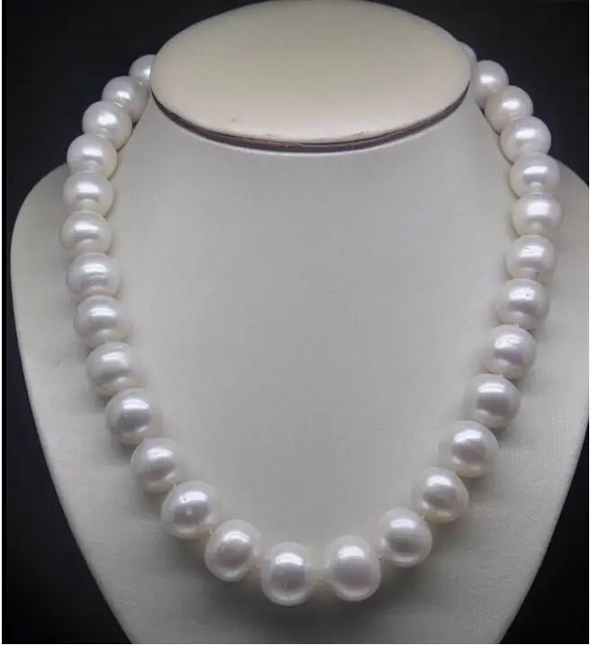 

NEW NATURAL 20'' 11-12MM SOUTH SEA GENUINE WHITE PEARL NECKLACE 14KGP t a(5.18)