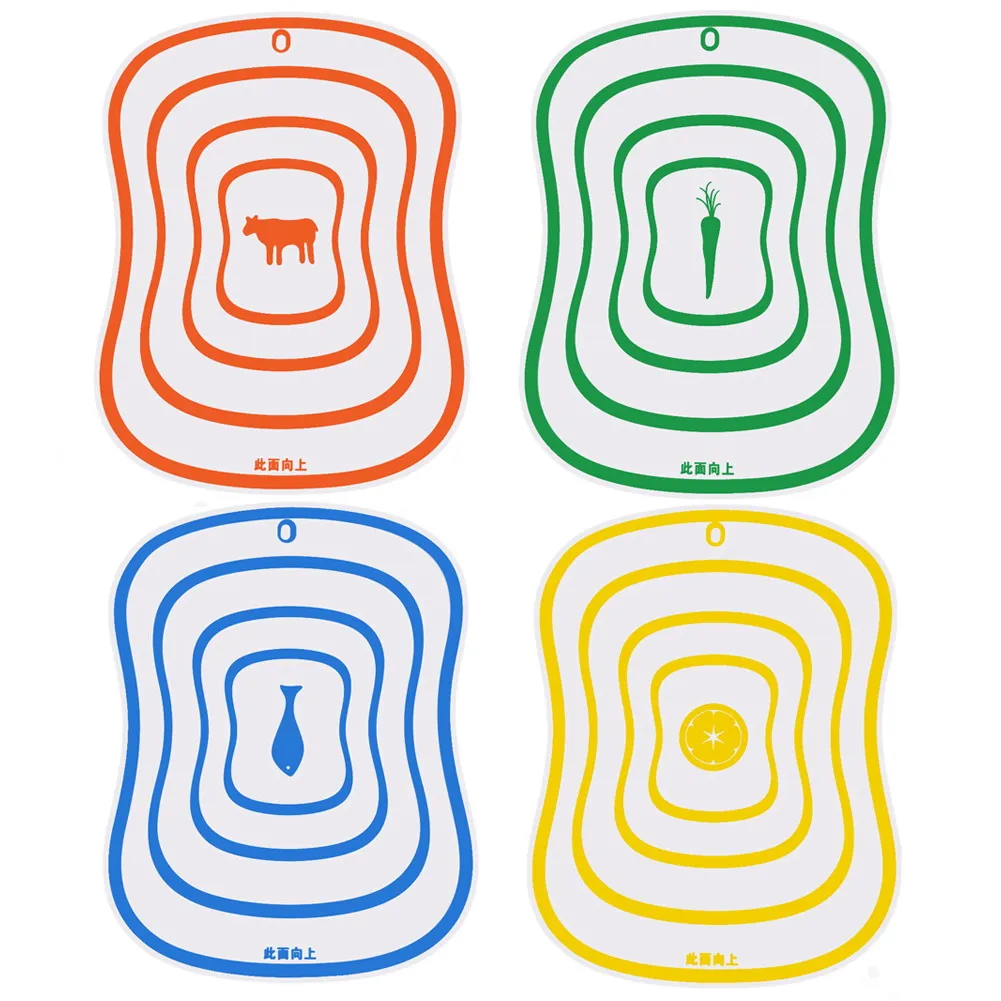 

4pcs Plastic Cutting Board Non-slip Frosted Kitchen Cutting Board Vegetable Meat Tools Kitchen Accessories Chopping Board M,L