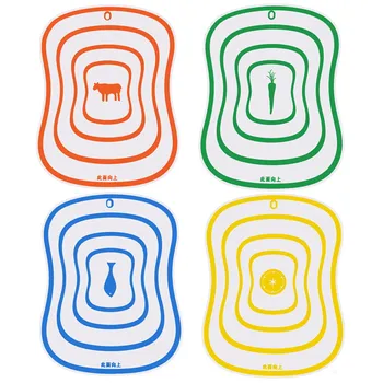 

4pcs Plastic Cutting Board Non-slip Frosted Kitchen Cutting Board Vegetable Meat Tools Kitchen Accessories Chopping Board