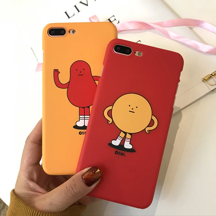 Чехол для iphone 6 7 8 X чехлы XS S s 7Plus Plus чехол Жесткий из ТПУ красного оранжевого
