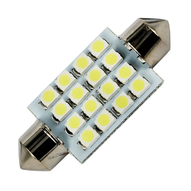 6000K Xenon Wihte 36mm Smd Festoon 16-LED Light Bulbs//Bulb Interior