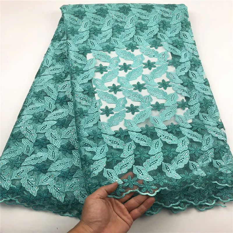 Best Quality Red African Tulle Lace Fabric High Embroidery French Net Mesh 2019 Nigeria For Wedding Party CHYF4 (2) | Дом и сад