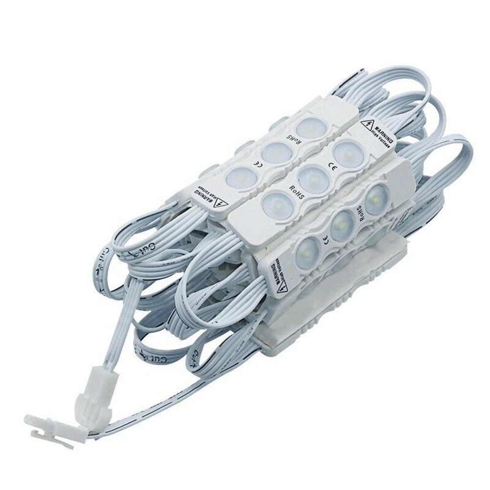 10 шт. светодиодный модуль 2835 3 LED DC12V водонепроницаемый рекламный дизайн