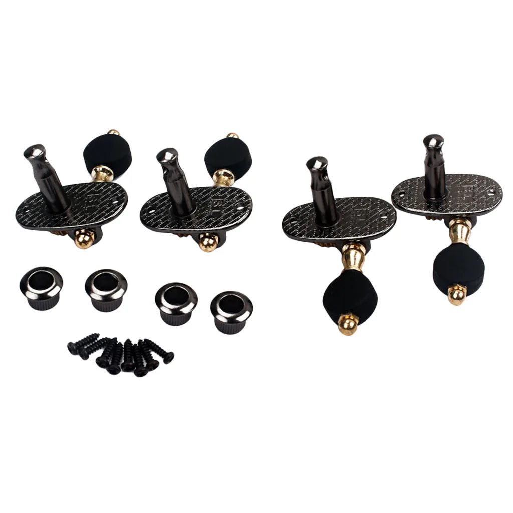 Locking Key Button String  Right & Left Tuning Pegs Tuners for 3 String Cigar Box Guitar