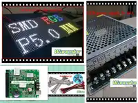 Gratis verzending DIY LED display 1 sqaure meter 18 stks P5 binnen Volledige Kleur Led Module (320*160mm) + controller 3 st voeding