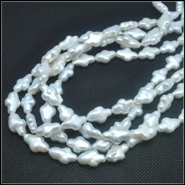

25pcs natural cultured freshwater pearl strings cross shape pearl beads size 10x15mm for women bracelets making parts