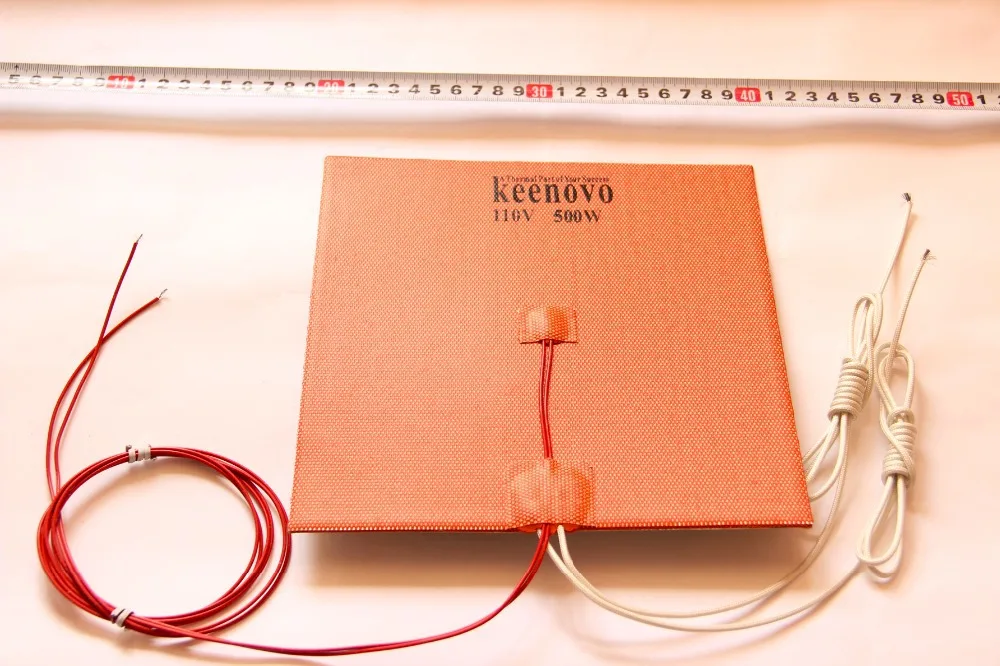 200 мм X 500 Вт @ 110 В С термистором силиконовый нагреватель Keenovo куб Prusa i3 RepRap для 3D
