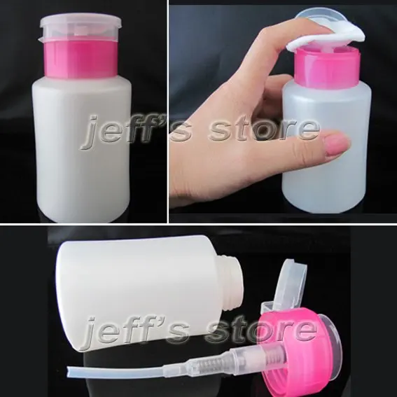 10 PCS/lot Pump Dispenser Nail Art Polish Remover 150ML Empty Refillable Bottlesin Refillable