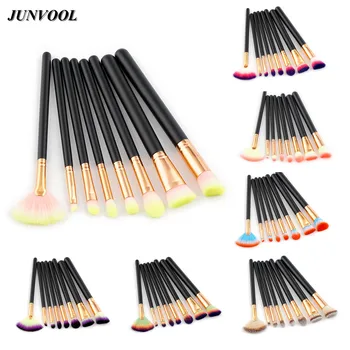 

Face Contour Foundation Fan Brush 8Pcs Color Power Foundation EyeShadow Blush Blending Makeup Brushes Beauty Cosmetic Tools Kits