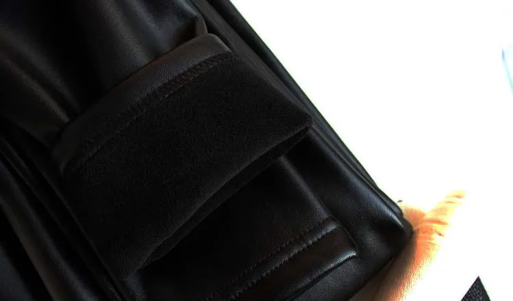 2017 Women's winter high waist warm PU leather pants female plus velvet thick fur imitation sheepskin female leggings (1)