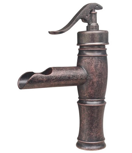 New Water Pump Look Style Bathroom Faucet Antique Copper Single New Water Pump Look Style Bathroom Faucet Antique Copper Single Hole Deck Mounted