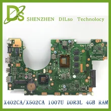 KEFU X402CA For ASUS X502CA X402CA laptop motherboard X502CA new motherboard rev2.0 4G RAM 1007u DDR3L 100% tested