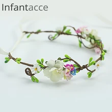 

newborn Baby flower garland Headband photography props Headbands accessories Baby Girl Infant hairband