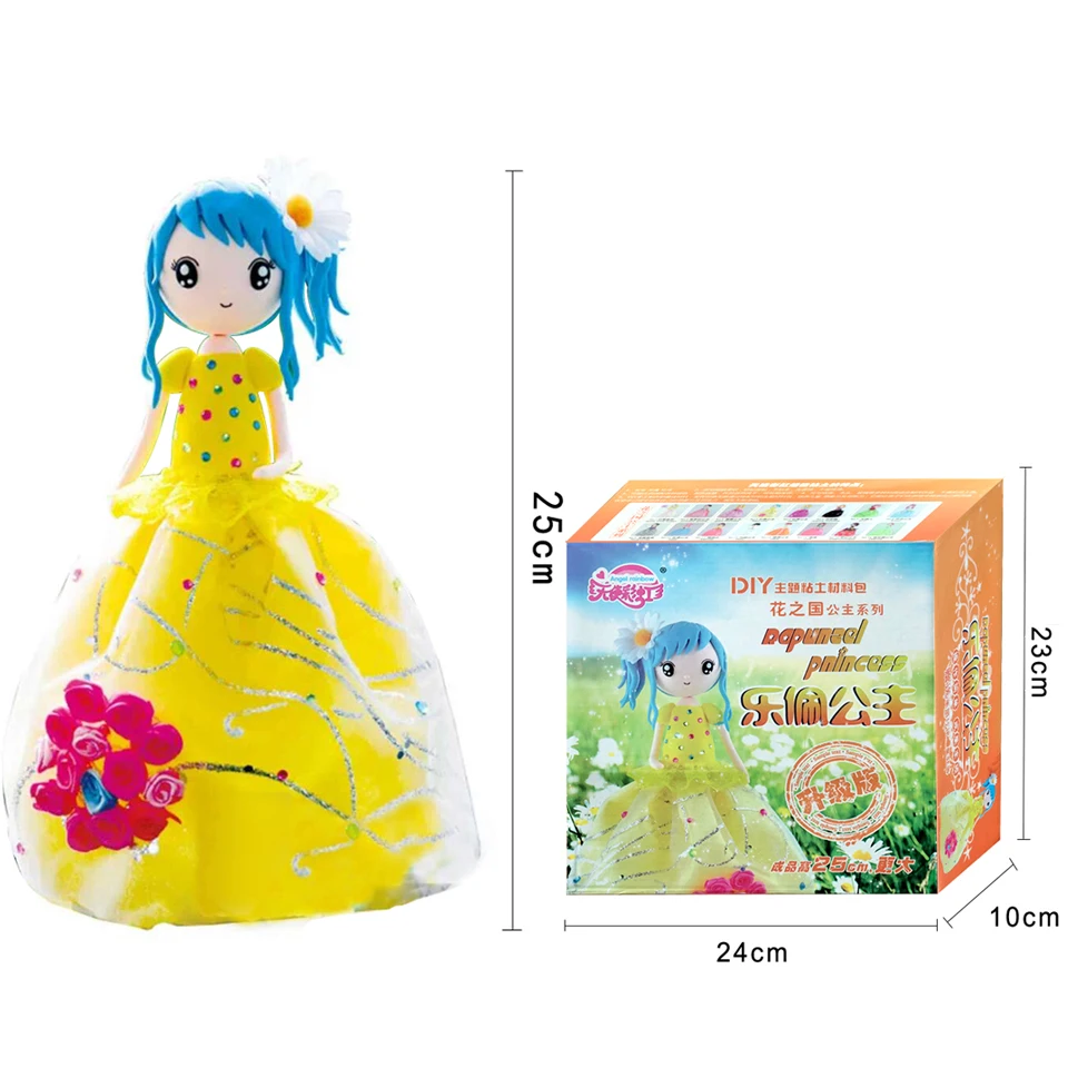 Slime Doll Set Western Style Doll With Dress DIY Colorful Soft Clay Handmade Christmas Presents Education Craft Slime Fluffy Slime Doll Set Western Style Doll With Dress DIY Colorful Soft Clay Handmade Christmas Presents Education Craft Slime Fluffy