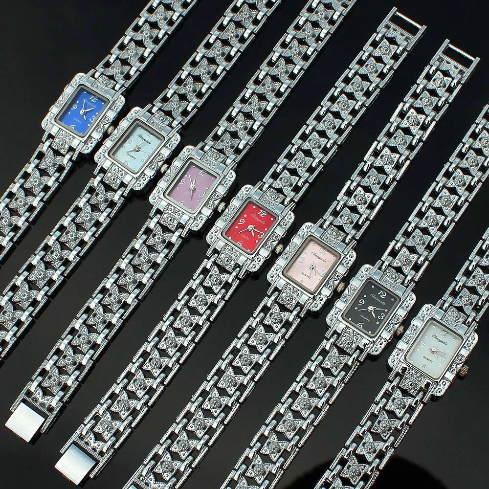 

7pcs/Lot, Mixed Colors High Quality Fashion Hollow Butterfly Stainless Steel Ladies Women Watches Gift Analog Quartz Wristwatch