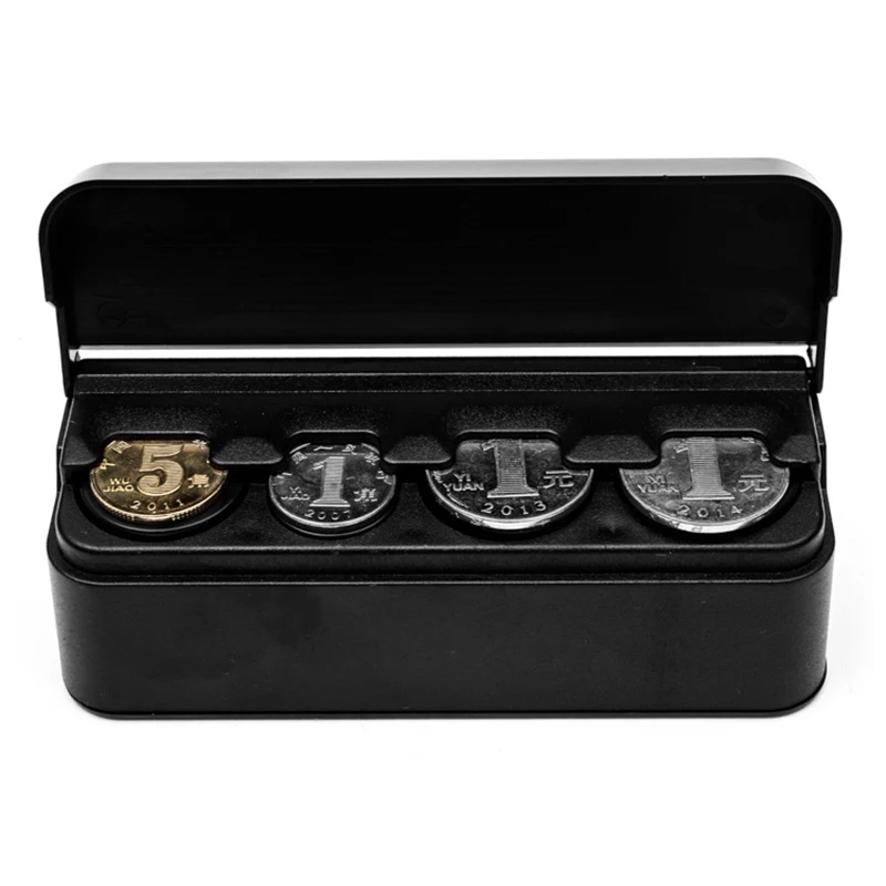 Creative Portable Plastic On board coin box Euro Coin Dispenser Storage Coins Purse Wallet